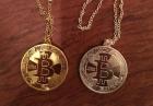 Bitcoin Münze Halskette - mit Goldmünze oder Silbermünze - Angreifbare Bitcoins